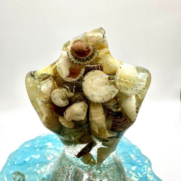 Goddess Resin Statue Art Figurine Sculpture Ocean Seashell - Picture 10 of 10